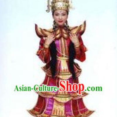 Ancient Myanmar Burma Country Princess Costumes and Hat for Women