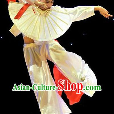 Traditional Chinese Fan Dance Costumes for Men