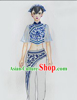 Traditional Chinese Actress Costumes and Headpiece for Women
