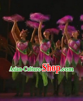 Stage Performance Lotus DanceCostumes Complete Set for Women