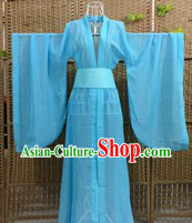 Traditional Chinese Blue Hanfu Outfit Complete Set for Women