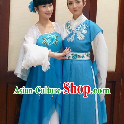 Traditional Chinese Stage Performance Costumes Two Sets for Men and Women