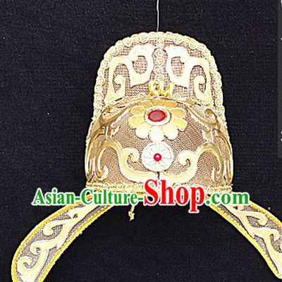 Ancient Chinese Ming Dynasty Golden Gauze Cap