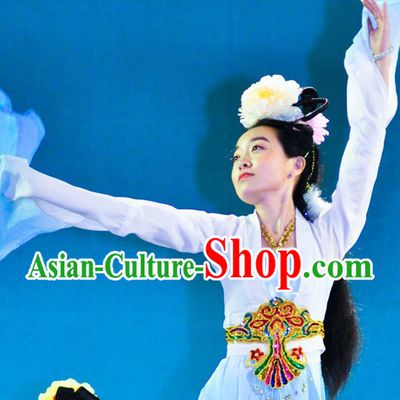 Long Sleeves Dance Costumes and Headwear for Women