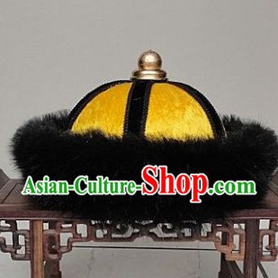 Ancient Chinese Qing Dynasty Imperial Palace Prince Hat for Men