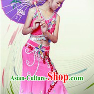 Traditional Chinese Dai Clothes Set for Women