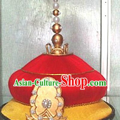Ancient Chinese Chiarnlurng Qian Long Emperor Hat for Men