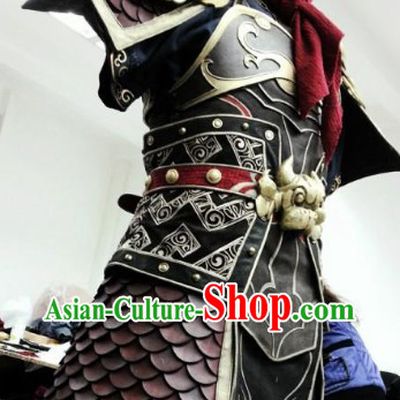 Ancient Chinese Monkey King Sun Wukong Cosplay Armor Costumes and Coronet Complete Set for Men