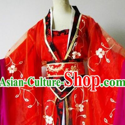 Ancient Chinese Red Wedding Dress Complete Set for Women