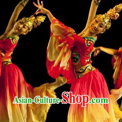 Chinese Classical Dance Costumes Complete Set for Women