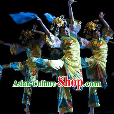 Chinese Classic Dance Outfit and Headpieces Complete Set for Women