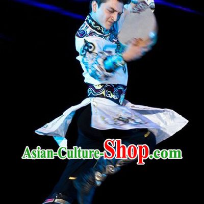 Traditional Chinese Mongolian Clothing Complete Set for Men