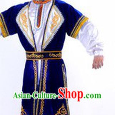 Xinjiang Traditional Dance Clothes and Hat for Men