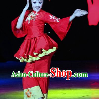 Chinese Mandarin Barbie Dance Costumes and Headgear Complete Set for Women