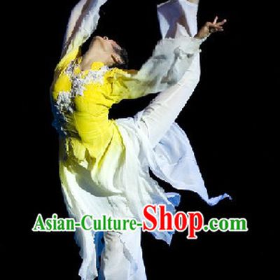 Chinese Classical Magnolia Dance Costumes and Headgear Complete Set for Women