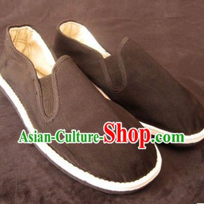 All Handmade Chinese Black Thick Cotton Sole Shoes