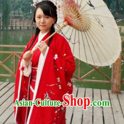 Traditional Chinese New Year Festival Celebration Plum Blossom Han Fu Quju Complete Set