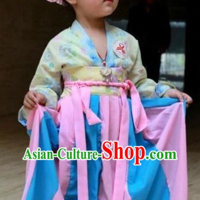 Traditional Chinese Hanfu Clothes Complete Set for Kids