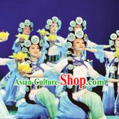 Chinese Classical Yi Tribe Clothes and Headwear Complete Set for Women