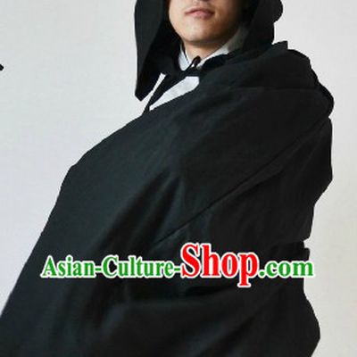 Traditional Ancient Chinese Black Mantle for Men