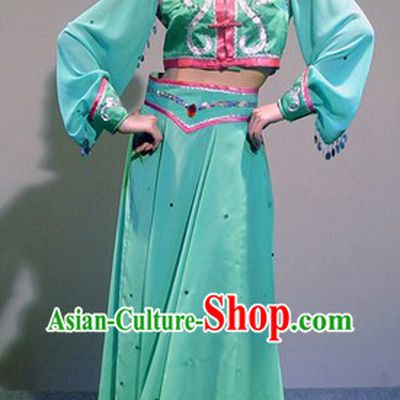 Traditional Chinese Mongolian Dance Costumes Complete Set for Women