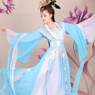 Ancient Chinese Imperial Palace Princess Costumes and Hair Accessories Complete Set for Women