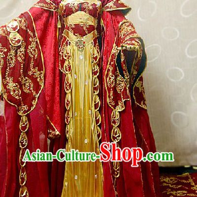 Ancient Chinese Imperial Palace Empress Cosplay Clothing Complete Set