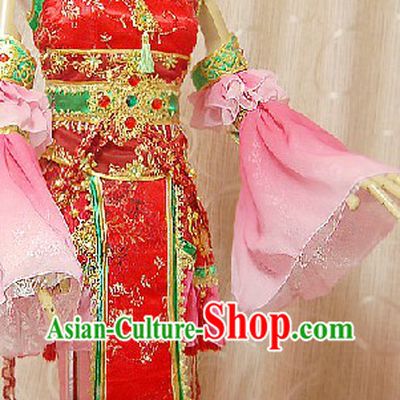 Ancient Chinese Swordwoman Cosplay Costumes Complete Set