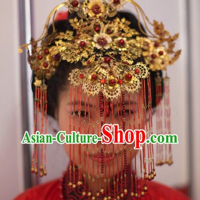Ancient Chinese Marriage Rituals Imperial Palace Princess Phoenix Wedding Headwear