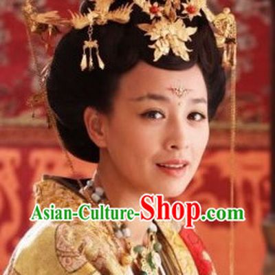 Ancient Chinese Imperial Palace Royal Wu Zetian Female Emperor Phoenix Hair Accessories Complete Set