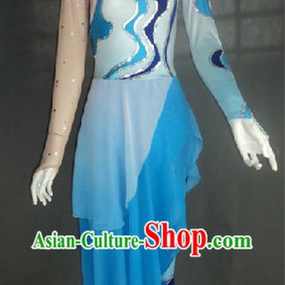 Water and Cloud Solo Classical Dancing Costumes and Headgear for Women