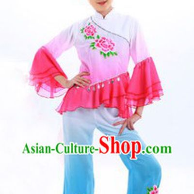Classical Yang Ge Dancing Costumes and Headgear for Women