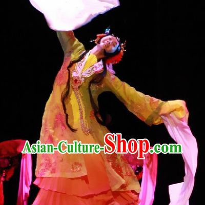Stage Performance Hua Dan Dance Costumes and Headgear for Women