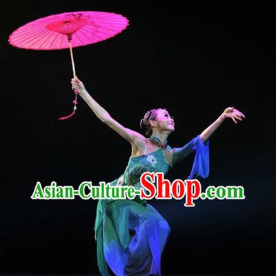 Classicial Umbrella Dance Costumes and Headpieces for Women