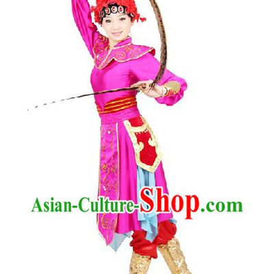 Peking Opera Style Stage Performance Costumes and Headwear Complete Set for Women
