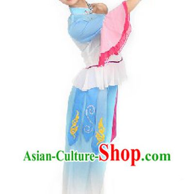 Traditional Chinese Yang Ge Fan Performance Costumes