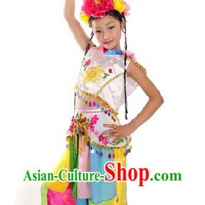 Stage Performance Qiao Hua Dan Dance Costumes for Female Children