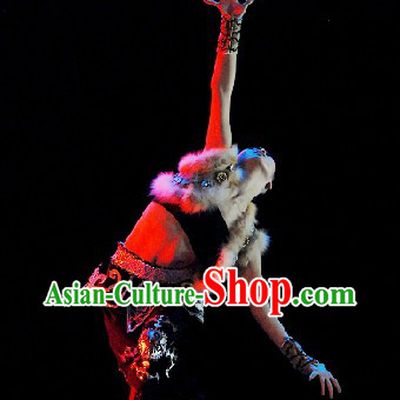 Chinese Ethnic Solo Dance Competition Costume for Women