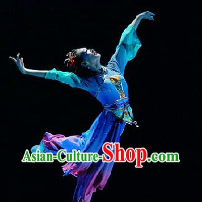 Chinese Folk Style Stage Ready Competition and Performance Dance Costumes for Women