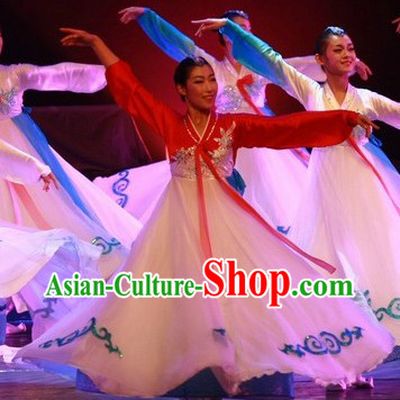 Korean Ethnic Stage Performance Dance Costumes for Women