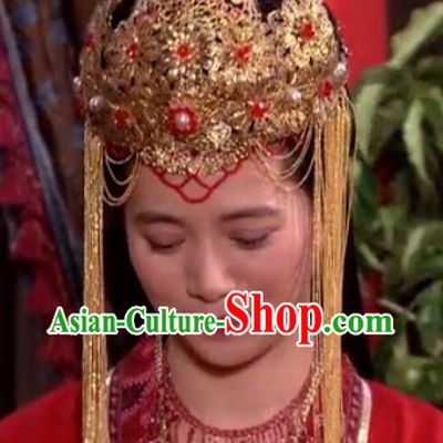 Ancient Chinese Imperial Palace Royal Brides Phoenix Coronet Complete Set