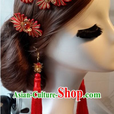 Traditional Chinese Wedding Ceremony Brides Headwear Complete Set