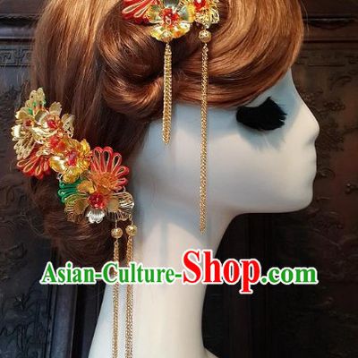 Traditional Chinese Handmade Mandarin Clothes Cheongsam Accessories Set