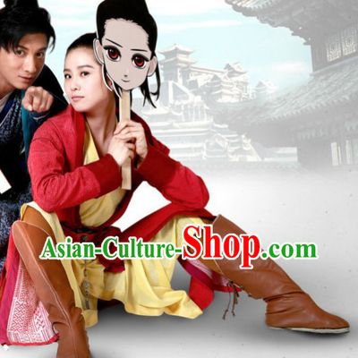 Ancient Mandarin Swordwoman Costumes Complete Set