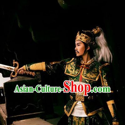 Hanmade Custom Made Ancient Chinese General Costume Complete Set for Men