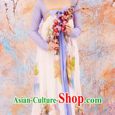 Ancient Chinese Tang Dynasty Yang Guifei Yang Yuhuan Costumes and Headdress Complete Set