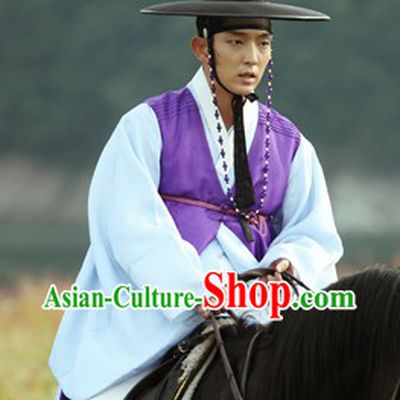 Lee Jun Ki Arang and the Magistrate Korean Hanbok Dresses and Hat Complete Set for Men