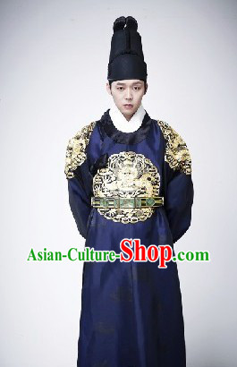 Ancient Korean TV Drama Plays Emperor Hanbok Costume Complete Set for Men
