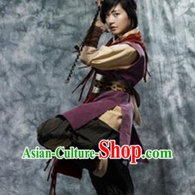 Hong Gil Dong Ancient Korean Swordswoman Hanbok Costumes for Women