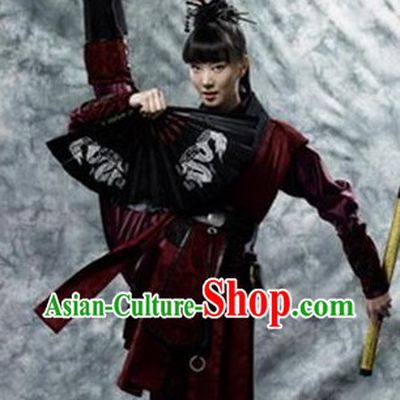 Hong Gil Dong Ancient Korean Swordwoman Hanbok Costumes for Women
